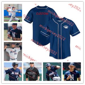 Jaxon Woodhouse Peyton Stumbo Nevada Jersey Morgan White Casey Burfield Michael Sarhatt Dillan Shrum Shrum Custom Wolf Pack Baseball Maglie da baseball