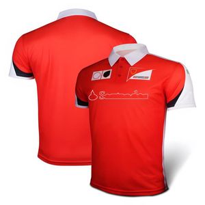 F1 Racing Lapel Polo Shirt Drużyna Wspólna T-shirt Mężczyźni i kobiety z krótkim rękawem oddychającą szybką suszącą top można dostosować 266D