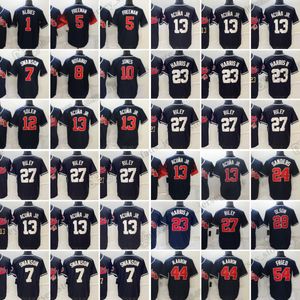 2023 Austin Riley basebolltröjor Ronald Acuna Jr. Dansby Swanson Freddie Freeman Matt Olson Ozzie Albies Eddie Rosario Ed Jersey Men S-3XL