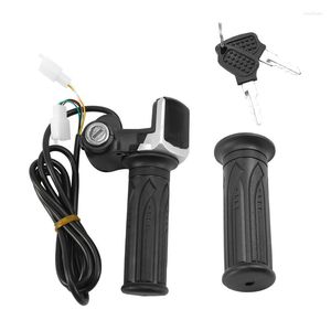 Keychains 36V Universal Electric Bicycle Throttle Handle With Led Display Indicator Speed Power Key Lock For Scooter