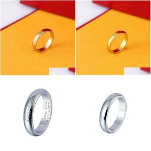 Band Rings Luxury Gold Love Ring Clover Nail Designer Men Jewlery T Engagement For Women Dhgates Bohemian Signature Round Stainless St Dho3K