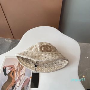 Designer Knitted Bucket Hat For Women Mens Fashion Sun Beach Hat Fisher Hats Woman Bonnet Beanies Straw Hat Baseball Caps