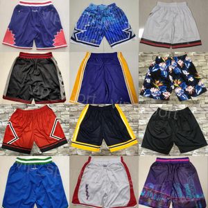 Baskethalt Hippop Short Throwback Men Zipper Fly Shorts Just Don Sweatpants Wear Drawstring Pant Sport Team Brodery Elastic Midje Vintage Georges Niang