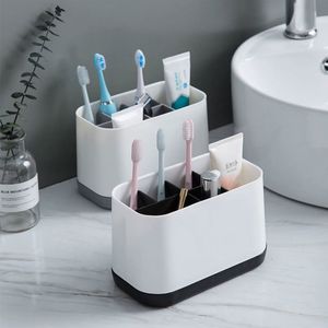 Toothbrush Holders Multi-funct Toothbrush Toothpaste Holder Case Shaving Makeup Brush Electric Toothbrush Organizer Stand Box Bathroom Accessories 230731