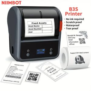 NIIMBOT B3S Producent etykiet: Twórz profesjonalne wodoodporne naklejki, kody QR, ceny więcej na iOS, PC Android!