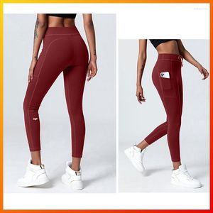 Active Pants With Logo Women's High Waist Yoga Leggings Lace Up Elastic Fitness Dance Running Pilates Nylon Fashoin Bottom
