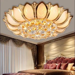 Modern Round Crystal Chandeliers D50cm Flush Mount Ceiling Lamp E14 Led Stainless Steel Lustre Hanging Lights Fixtures Indoor Lighting