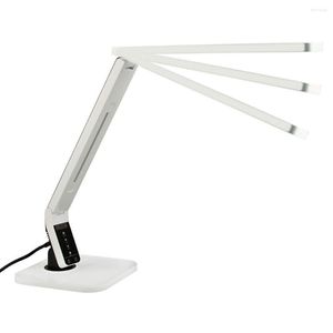 Tischlampen, Schreibtischlampe mit LCD-Display, energiesparend, flexibel, zusammenklappbar, wiederaufladbar, Leselicht, Augenschutz, Büro