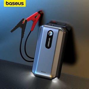 Bancos de energia do telefone celular Baseus Car Jump Starter 10000mah 1000A Portable Emergency Starter Power Bank 12V Auto Booster Starter Device Bateria para carro L230731