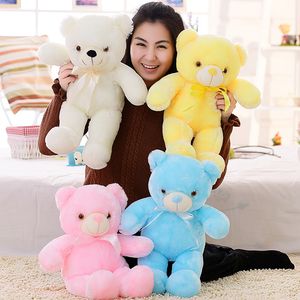 LED oyuncak ayı 50cm LED Peluş Teddy Ayılar Dolgulu Hayvanlar Peluş Oyuncak Renkli Parlayan Noel Hediyesi Çocuklar için