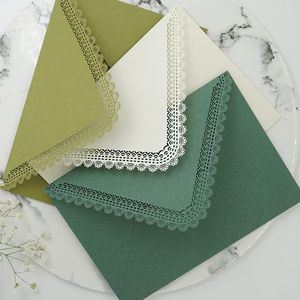 Gift Wrap 5pcs DIY Wedding Party Invitation Greeting Cards Cover Hollow Lace Envelopes Kawaii For Letters Korean Stationery