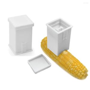 Plates 2 Pack Butter Spreader Plastic Bread Sweet Corn Stick Cob Holder Spreads Dispenser With Lid