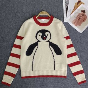 حاكمة النساء Tees Designer 23ss منتج جديد تم إطلاق Penguins Spring Jacquard Sweater represatile pullover top 5zf2