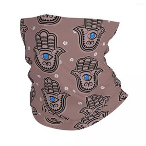 Scarves Hamsa Symbol Art Bandana Neck Gaiter Hand Bohemian Magic Scarf Multifunctional Balaclava Outdoor Sports Unisex Breathable