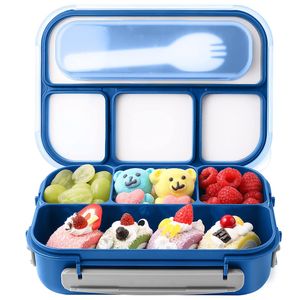 Lunchboxar Box Bento 81oz containrar för vuxna barn småbarn 4 fack mikrovågsugn diskmaskin frysen säker 230731