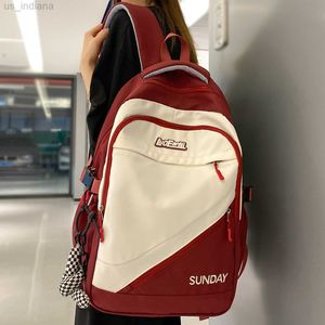 School Bags Fashion Women's Travel High Capacity Schoolbag Women's Waterproof Laptop Girl Nylon Fashion School Bag Cute Women's University Backpack Cool Z230801