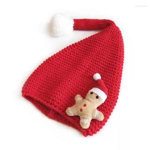 Berets Weihnachten Kinder Geschenk Hut mit Cartoon niedlichen Baby Winter warme gestrickte Kindermütze