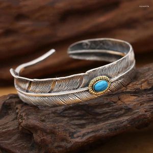 Bangle XS2023 gepersonaliseerde verenset Turquoise heren- en damesarmbandtrend