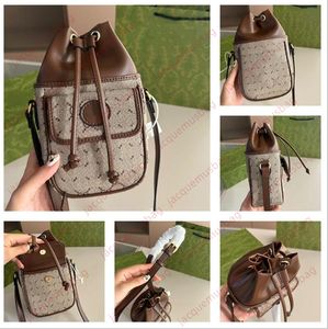 Projektantka Ophidia Mini Bucket Bag Women Welthing Tabela telefonu komórkowego na ramię Crossbody Portfel hobo torebki Wysokiej jakości posłanieckie torby dhgate sacoche 746303