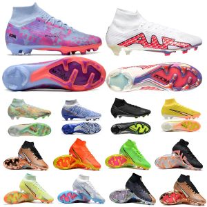 Soccer Boots Cleats Zooms Mer Superfly IX 9 Elite Blueprint FG Cristiano White Bonded Barely Green Mbappe Pack Cleat LIMITED EDITION FOOTBALL Boot