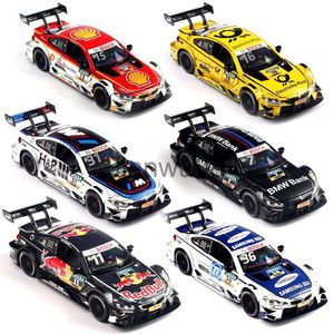 Diecast Model Cars RMZ City 132 Alloy Diecast BMW M4 DTM M8 GTE Car Toy Model Sound Light pull Back Sport Vehicle Toys For Boy Gift Collection x0731