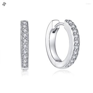 Hoop Earrings Wedding Dresses Accessories Single Row Zircon Round Shape 2023 Fashion