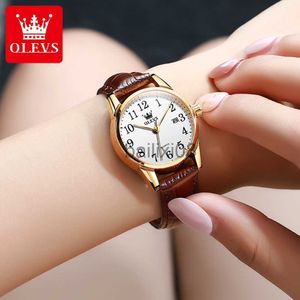 Altri orologi OLEVS Top Brand Orologio al quarzo per donna 50M Impermeabile GMT Orologi Cinturino sportivo da donna Cinturino da uomo da polso ultrasottile J230728