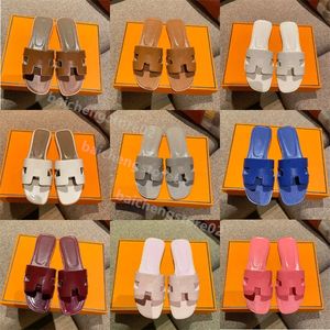 Lüks plaj sandaletleri klasik orijinal deri terlik tasarımcısı slaytlar kadınlar düz slayt flip flops timsah deri sandal kadın ayakkabıları moda terlik b2