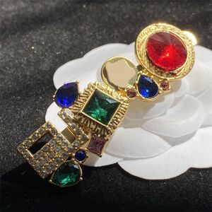 Designer Luxury Women's Hairpins Rhinestone Inlaid Beauty Head Buckle Style Barrettes Hairpin Crown Shape With Gemstones Noble Hair Clips