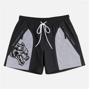 Shorts masculino fitness musculação verão academia malha respirável secagem rápida roupas esportivas jogging praia