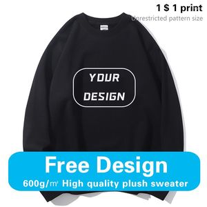 Men's Hoodies Customized High Quality Hoodie Cosplay DIY Brand Design Unisex Logo Pattern Print Anime Plush Pullover Written Words
