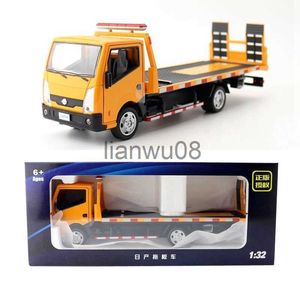 Diecast Model Cars 132 Scale Nissan Cabstar Platform Truck Toy Car Diecast Vehicle Model Pull Back Sound Light Educational Collection Gift Kid x0731