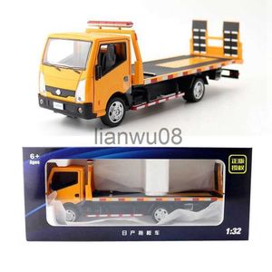 Diecast Model Arabalar 132 Ölçekli Nissan Cabstar Platform Kamyon Oyuncak Araba Diecast Araç Modeli Ses Işık Eğitim Koleksiyonu Hediye Çocuk X0731