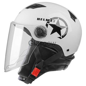 Мотоциклетные шлемы для взрослых Зимний теплый мотоциклетный шлем с очками Спорт на открытом воздухе Защитный шлем для скутера Защитное снаряжение для головы для мужчин и женщин x0731