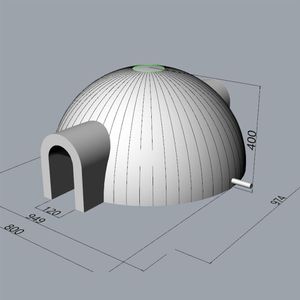 8 m großes, kugelförmiges aufblasbares Kuppelzelt aus Oxford-Stoff mit LED-Leuchten, großes Iglu-Partyzelt für Veranstaltungen284 Jahre