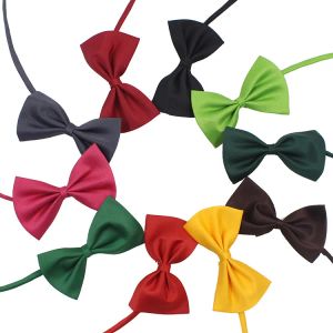 Top Quality Adjustable Pet Dog Bow Tie Neck Accessory Necklace Collar Puppy Bright Color Pet Bow Mix Color