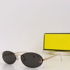 Новый дизайн моды Женщины солнцезащитные очки 4075 Rimless рама маленькие овальные линзы Простые современные популярные стиль Универсальные защитные очки UV400 UV400