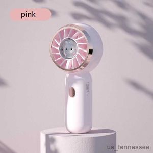 Electric Fans Mini Portable Fan Pack Cute Handheld Fan Battery Operated Lightweight Small Personal Fan with and USB Rechargeable R230802