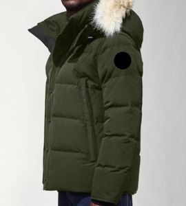 Canada Puffer Jackets Uomo Designer Vera pelliccia di coyote Outdoor Wyndham Giacca a vento Jassen Capispalla con cappuccio Fourrure Manteau Piumino741