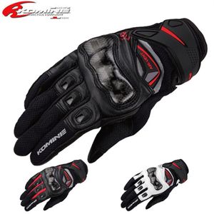 GK-224 Carbon Protect Leather Mesh Glove Motorcycle Downhill Bike Off-road Motocross Gloves For Men265I