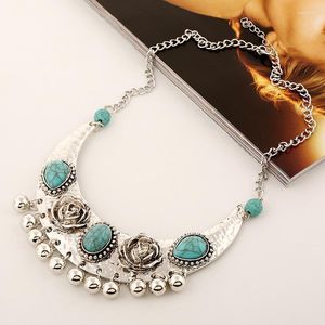 Chains LZHLQ Round Tassel Vintage Necklaces Women Plated Mosaic Jewelry Moon Pendant Maxi Carving 2023 Fashion Statement