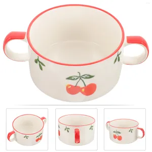 Servis uppsättningar Big Soup Bowl Kitchen Multifunction Serving Dinner Ceramic Instant Noodles