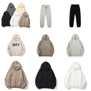 2023 Tasarımcı Korku Tanrı Hoodie Siyah Kapşonlu Erkek Kadınlar 1977 Hoodie Örgü ES Sweater Hoodie Kış Büyük Boy Sonbahar Boys Skateboard Pullover Sportswear Hip Hop