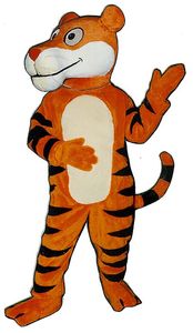 FRIENDLY TIGER Mascot Costumes Cartoon Character Outfit Suit Xmas Outdoor Party Outfit Adult Size Promotional Advertising Clothings