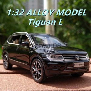 Diecast Model Cars 132 Volkswagens Tiguan L SUV Alloy Car Model Diecasts Metal Toy Vehicles Car Model Simulation Sound Light Collection Kids Gift x0731