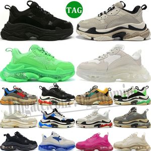 Balencigaa kvalitet högsta Balenicass S män designer trippel kvinnor casual skor plattform sneakers clear sole svart vit grå röd rosa blå kunglig neon grön mens trai