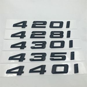 Siyah ABS 420i 428i 430i 435i 440i Amblemler Rozetler BMW 4 Serisi için Mektup Çıkartmaları F32 F33 F36 EMBLEM280K