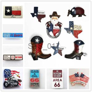 Fridge Magnets USA Texas Highway 66 Tourist Souvenir Fridge Magnets Decoration Articles Handicraft Refrigerator Stickers Collection x0731