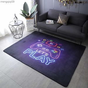 Alfombras 2022 New Anime Carpet Gamer Controller Kids Play Area Rugs Child Game Floor Mat Patrón de dibujos animados Impresión 3D Alfombras Sala de estar R230731