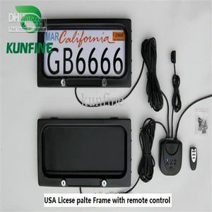 USA Car License Plate Frame with remote control car licence frame cover plate privac282O